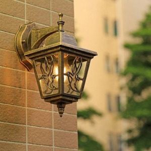 幸福青鳥古銅色防水壁燈-DoubleBear