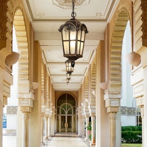 古羅馬鳥籠水紋玻璃防水吊燈-DoubleBear