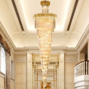 唯美階梯三色變光水晶吊燈-DoubleBear