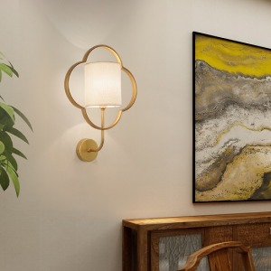 仿古新中式金色梅花壁燈-DoubleBear