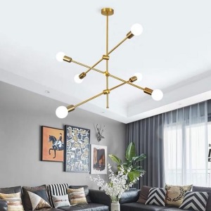 工業風極簡幾何線條樹杈燈-DoubleBear