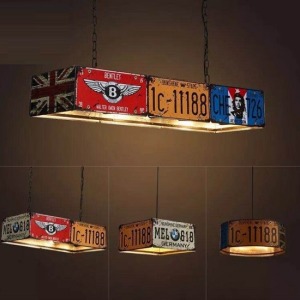 美式工業風車牌個性LOFT吊燈-DoubleBear