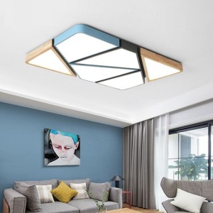 幾何拼接長方形無極調光LED吸頂燈-DoubleBear