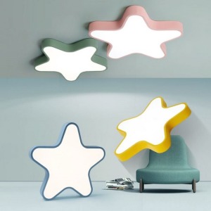 北歐卡通五角星無極調光吸頂燈-DoubleBear