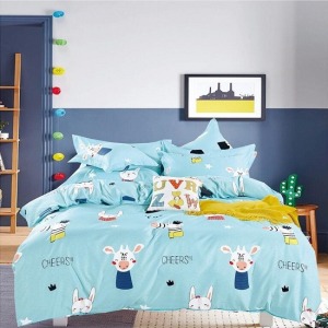 動物小隊天絲床包四件組-DoubleBear