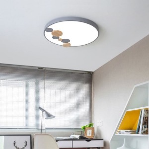 現代薄款圓形拼貼無極吸頂燈-DoubleBear