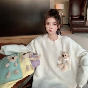 毛茸茸口袋熊毛衣-DoubleBear