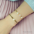 F56 蛋白水晶珍珠黃銅手鍊_3
