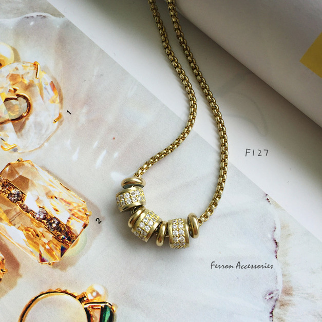 F127  華麗鋯石圈項鍊