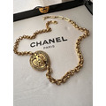CHANEL 老件金色天使CC LOGO墜飾 客訂項鍊