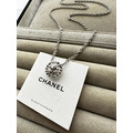 CHANEL 銀色獅子CC LOGO鈕扣 客訂項鍊_1