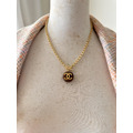 CHANEL 玳瑁金CC LOGO鈕扣 客訂項鍊_2
