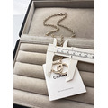 CHANEL 淡金色CC LOGO墜飾 客訂項鍊_5
