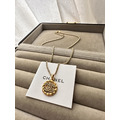 CHANEL 老件金色鏤空白鑽CC LOGO墜飾 客訂項鍊_1