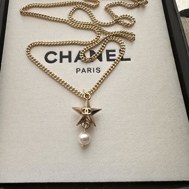 CHANEL  立體星芒雙面CC LOGO墜飾 客訂項鍊