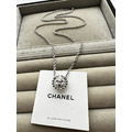 CHANEL 銀色獅子CC LOGO鈕扣 客訂項鍊