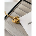 CHANEL 金色書包扣CC LOGO耳夾改墜飾 客訂項鍊_3