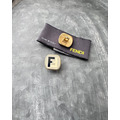 Fendi 淡金色邊框FF logo耳環_1