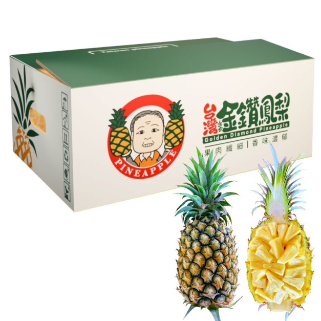 單箱【3顆】林內鳳梨博士：特優金鑽鳳梨 精美包裝 產地直送