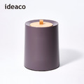 【日本ideaco】圓形家用垃圾桶11.4L專用原木蓋-附真皮把手_3