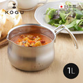 【日本下村KOGU】日製18-8不鏽鋼牛奶鍋(附刻度)-1L_1