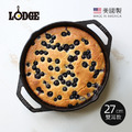 【美國LODGE】美國製雙耳圓形鑄鐵平底煎烤鍋-27cm_1