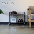 【日本COLLEND】WIRE 鋼製寬型單層置物架(附輪)-DIY