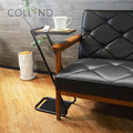 【日本COLLEND】IRON 實木鋼製Z型邊桌(高60cm)-2色可選_3