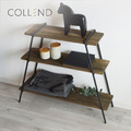 【日本COLLEND】IRON 實木鋼製三層置物架-2色可選_5