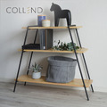 【日本COLLEND】IRON 實木鋼製三層置物架-2色可選_2