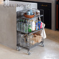 【日本COLLEND】WIRE 鋼製雙層置物架(附輪)-DIY_3