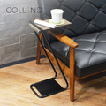 【日本COLLEND】IRON 實木鋼製Z型邊桌(高60cm)-2色可選_5