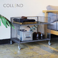【日本COLLEND】WIRE 鋼製寬型單層置物架(附輪)-DIY_2