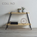 【日本COLLEND】IRON 實木鋼製雙層置物架-2色可選_8