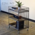 【日本COLLEND】WIRE 鋼製寬型雙層置物架(附輪)-DIY_2