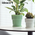 【日本ideaco】復古風奶玉植栽盆器(直徑12cm)-大-多色可選