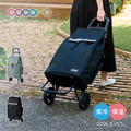 【日本cocoro】Licia 知性風保溫保冷摺疊購物車-40L-多色可選