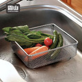 【日本霜山】304不鏽鋼方形蔬果/餐具瀝水籃