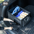 【日本霜山】布質多功能可分隔車用折疊收納箱-44L