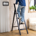 【日本霜山】家用輕量鋁合金折疊便攜式四層梯