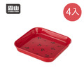 【日本霜山】櫻桃印花風餐碟/點心盤/吐骨碟4入組-多色可選_4