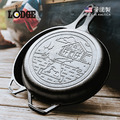 【美國LODGE】漫遊旅行家系列 美國製鑄鐵平底深淺煎鍋二合一套組(森林小屋)_2