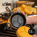 【美國LODGE】黃石公園系列 美國製圓形鑄鐵平底煎鍋/烤盤-13cm(Power Y)