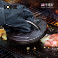 【美國LODGE】美國製圓形鑄鐵漢堡壓肉板