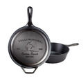 【美國LODGE】黃石公園系列 美國製鑄鐵平底深淺煎鍋二合一套組(Bucking Bronco)_1