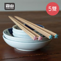 【日本霜山】天然楓木花朵造型止滑筷-5雙-多色可選_3