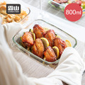 【日本霜山】雙耳耐熱玻璃烤盤/料理盤-800ml_2