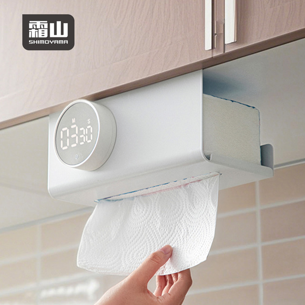 【日本霜山】櫥櫃層板用懸掛式廚房紙巾架