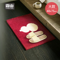 【日本霜山】葫蘆納福防滑地墊/腳踏墊/門墊(紅)-48x76cm_2
