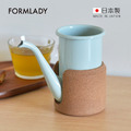 【日本FORMLADY】cupPot日製琺瑯無柄手沖壺(附隔熱套)-400ml-多色可選_4